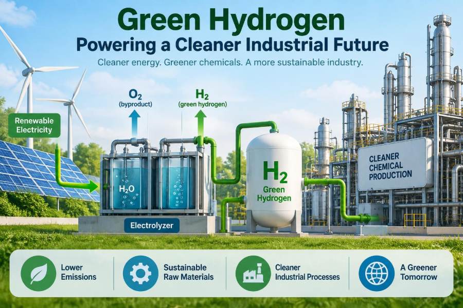 🧪 Breakthrough in Chemical Processing: How Green Hydrogen Is Changing Industrial Production