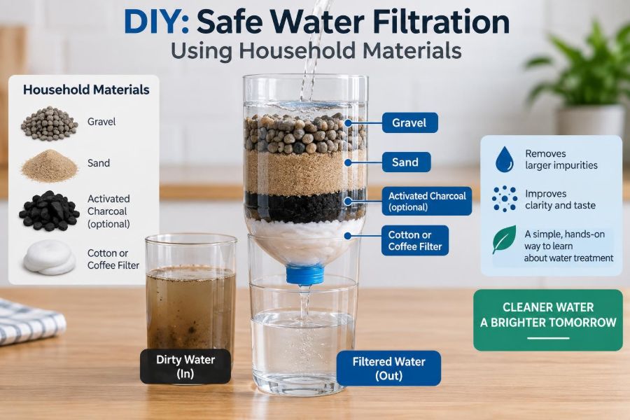 🧪 DIY: Create a Safe Water Filtration Demonstration Using Household Materials
