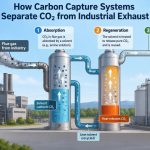 ♻️ How Carbon Capture Systems Separate CO₂ from Industrial Exhaust