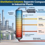 🧪 How Distillation Columns Separate Components in Industrial Plants