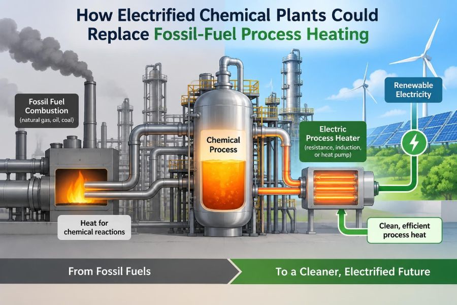 🏭 How Electrified Chemical Plants Could Replace Fossil-Fuel Process Heating