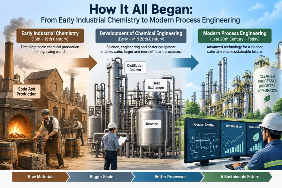 🧪 How It All Began: From Early Industrial Chemistry to Modern Process Engineering