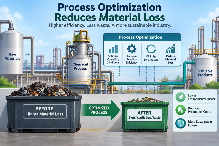 🧪 The Solution to Industrial Waste: How Process Optimization Reduces Material Loss