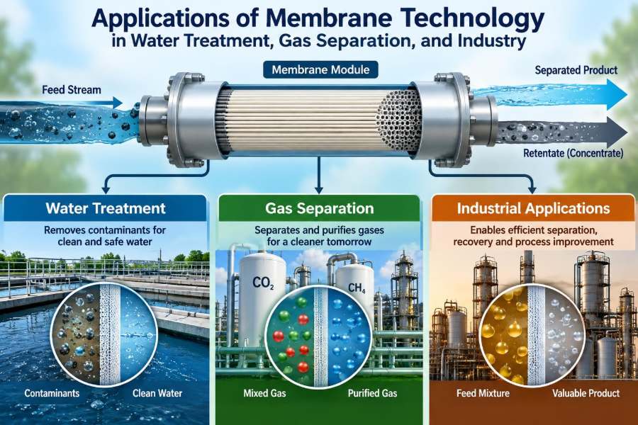 🧪 Applications of Membrane Technology in Water Treatment, Gas Separation, and Industry