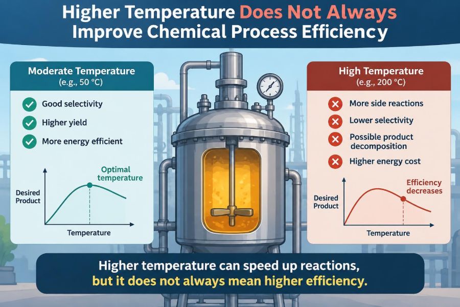 🧪 Debunking the Myth That Higher Temperature Always Improves Chemical Process Efficiency