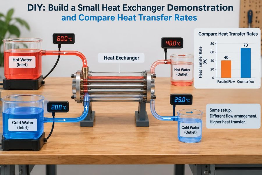 🧪 DIY: Build a Small Heat Exchanger Demonstration and Compare Heat Transfer Rates