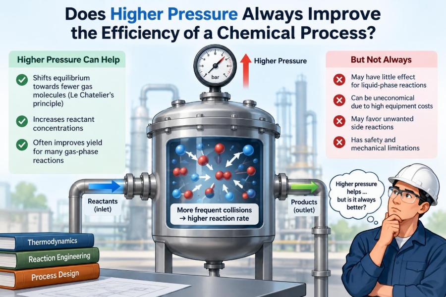 🧪 Does Higher Pressure Always Improve the Efficiency of a Chemical Process?