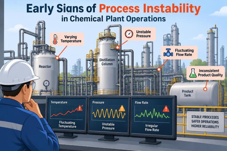 🧪 Early Signs of Process Instability in Chemical Plant Operations
