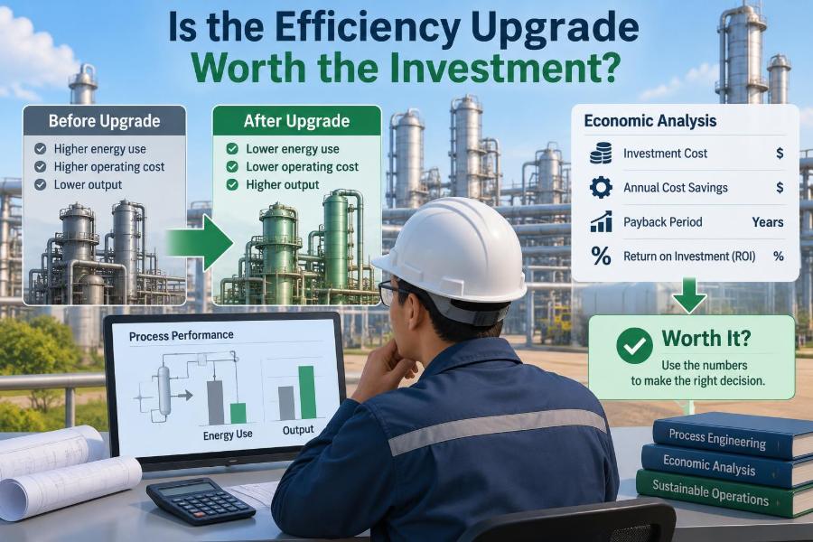 🧪 How Chemical Plants Calculate Whether an Efficiency Upgrade Is Worth the Investment