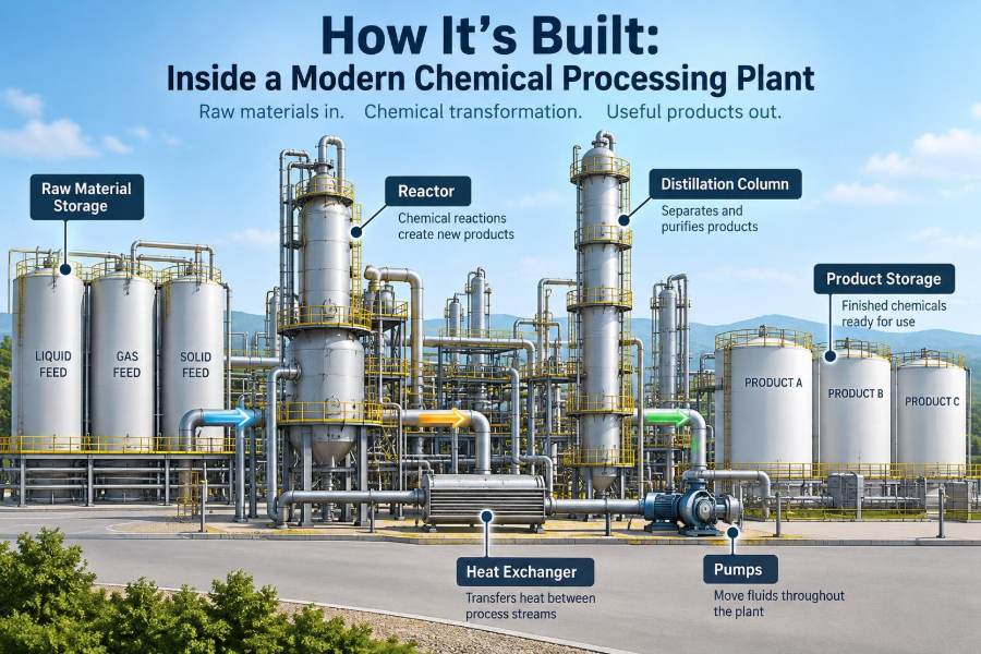 🧪 How It’s Built: Inside a Modern Chemical Processing Plant
