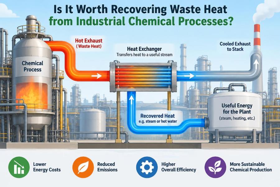 🧪 Is It Worth Recovering Waste Heat from Industrial Chemical Processes?