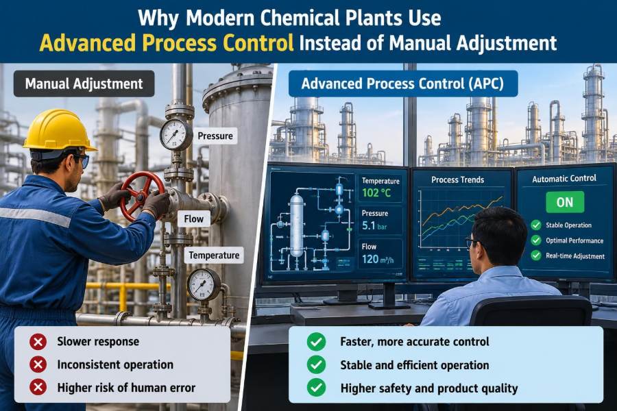 🧪 Why Modern Chemical Plants Use Advanced Process Control Instead of Manual Adjustment